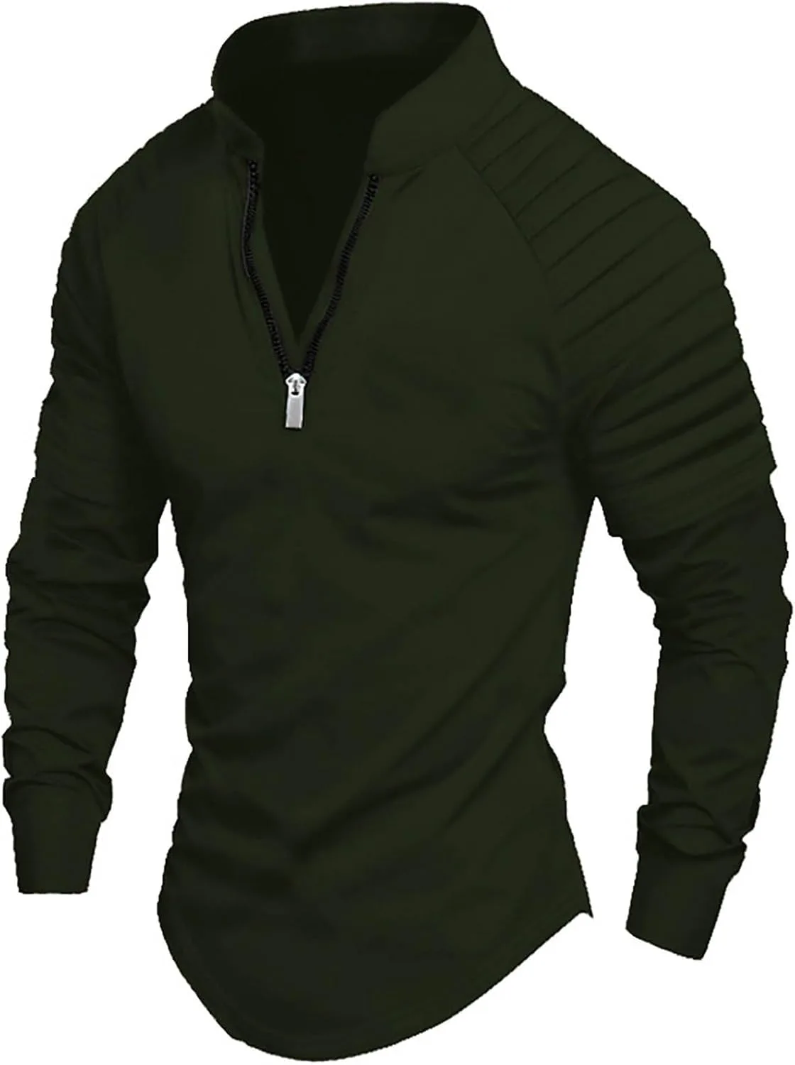 

Мужская футболка с воротником-стойкой и длинными рукавами Slim Fit Uillui