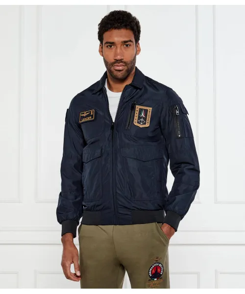 

Бомбер Regular fit Aeronautica Militare, синий