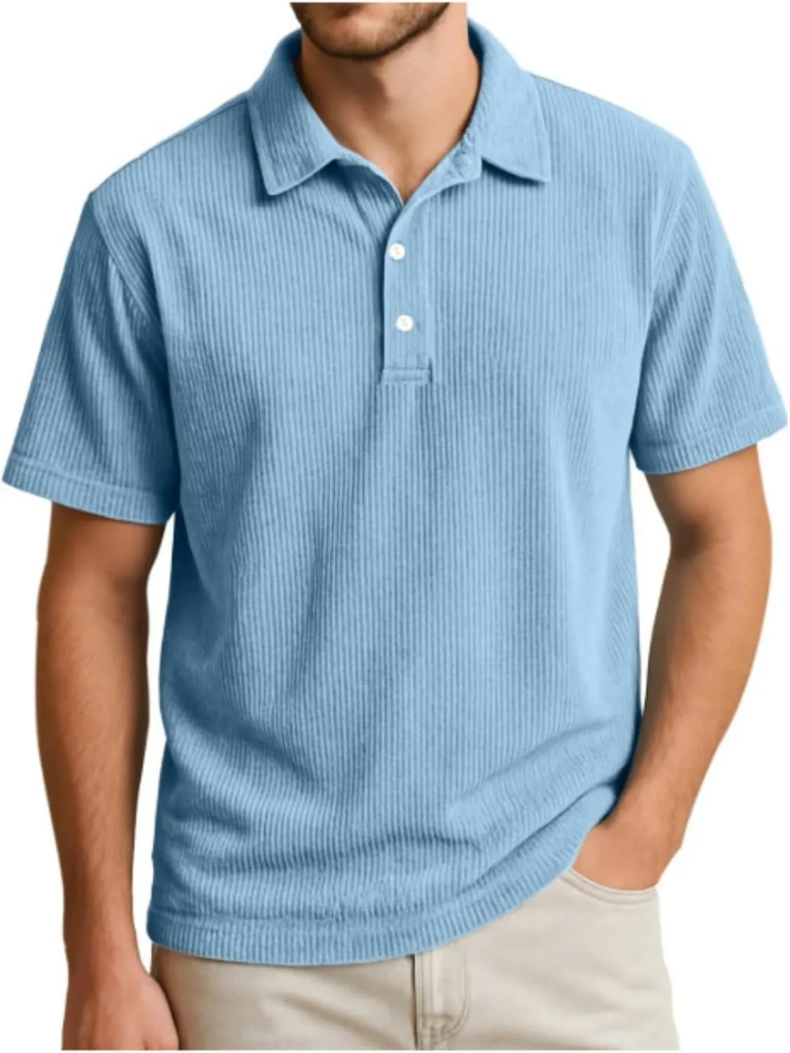 

Мужская поло с коротким рукавом Stretch Casual Jacquard Collared lopmou