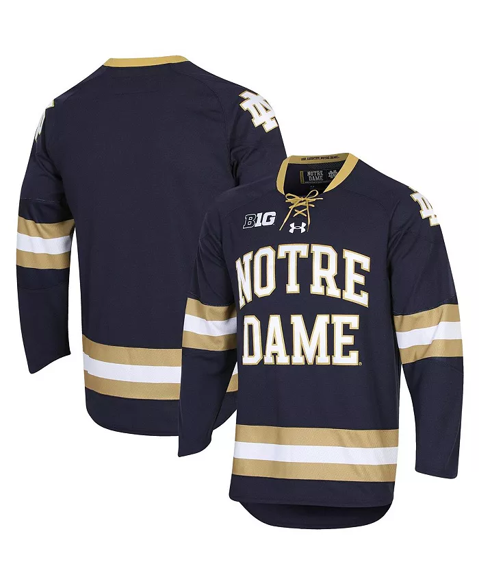 

Мужская хоккейная реплика футболки Notre Dame Fighting Irish UA Under Armour, синий
