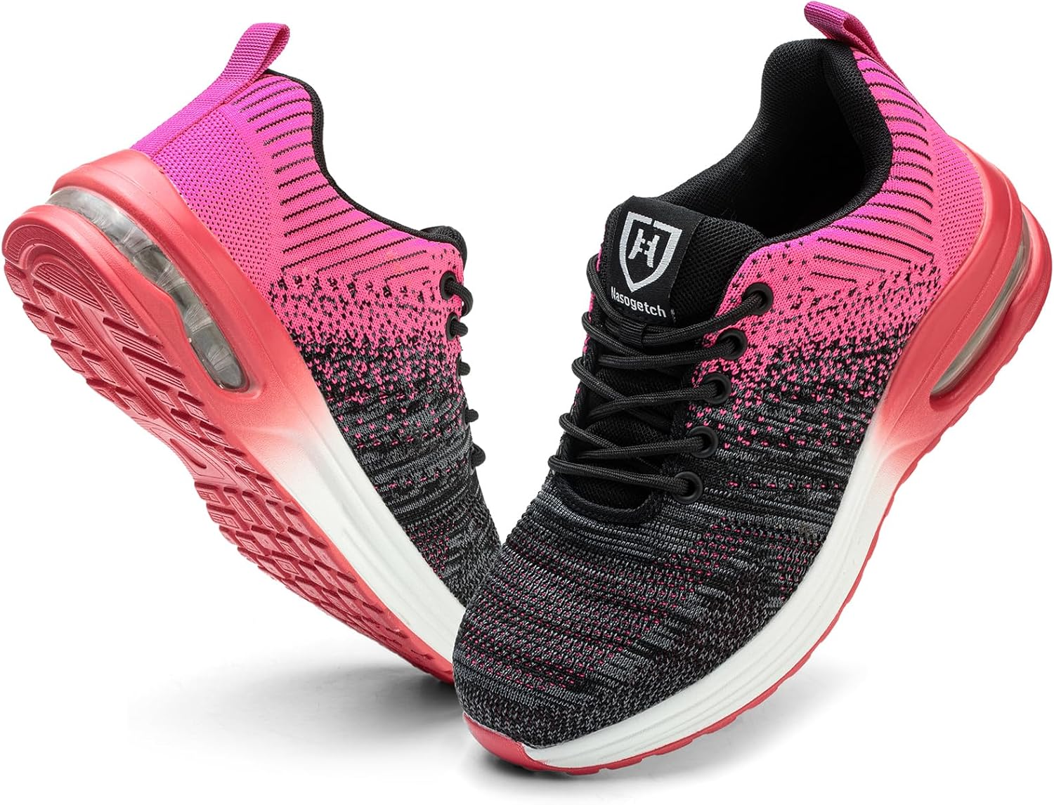 

Кроссовки с металлическим носком для мужчин и женщин, легкие, комфортные туфли, неразрушимые, противоскользящие защитные ботинки для строительства Sogetch, розовый