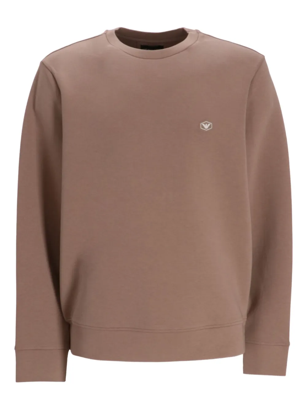 

Хлопковый свитшот с нашивкой-логотипом EMPORIO ARMANI, нейтральный