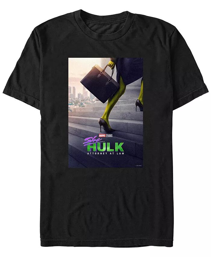 

Мужская футболка с коротким рукавом с постером She Hulk Fifth Sun, черный
