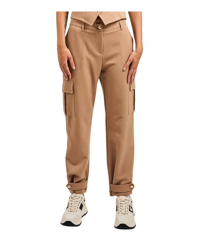 

Брюки-Карго бежевого цвета с ремешками на щиколотках Gaudi, бежевый