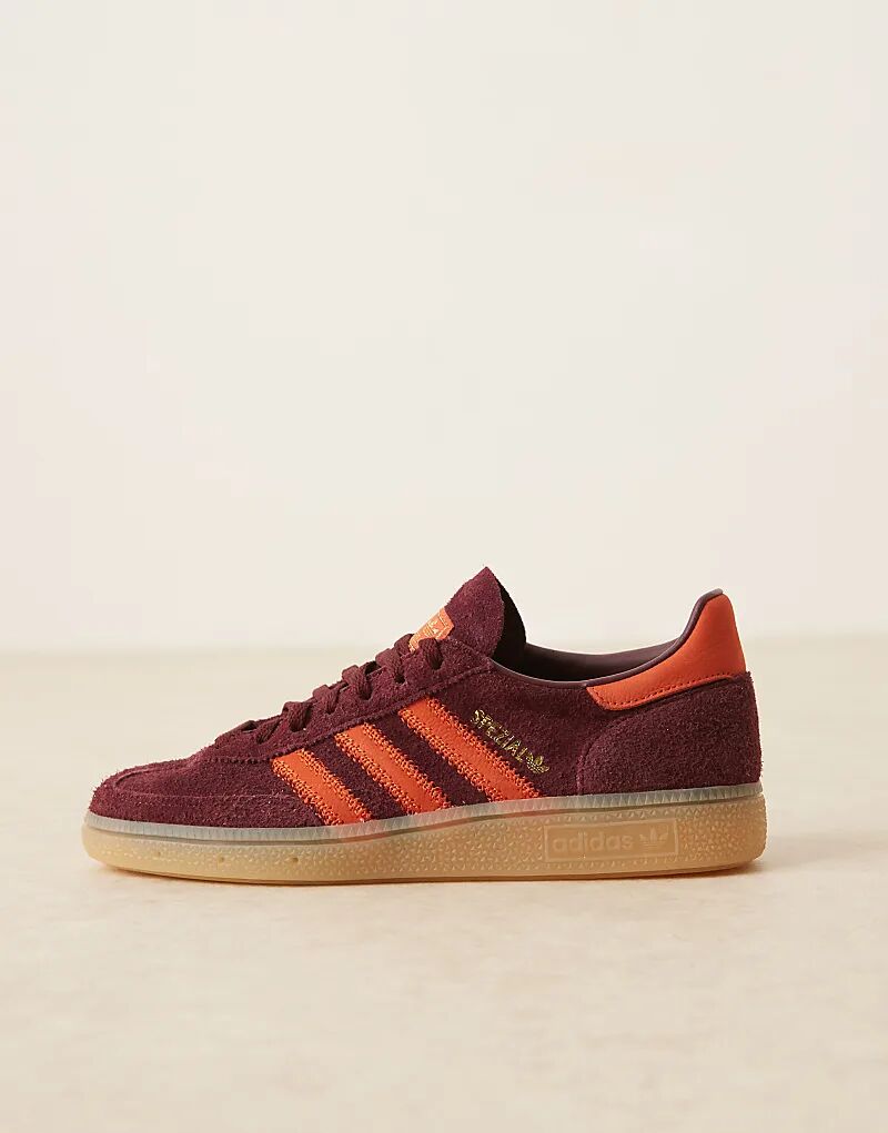 Кроссовки adidas Originals Handball в бордовом/подержанном красном/резиновом цвете — фото 2