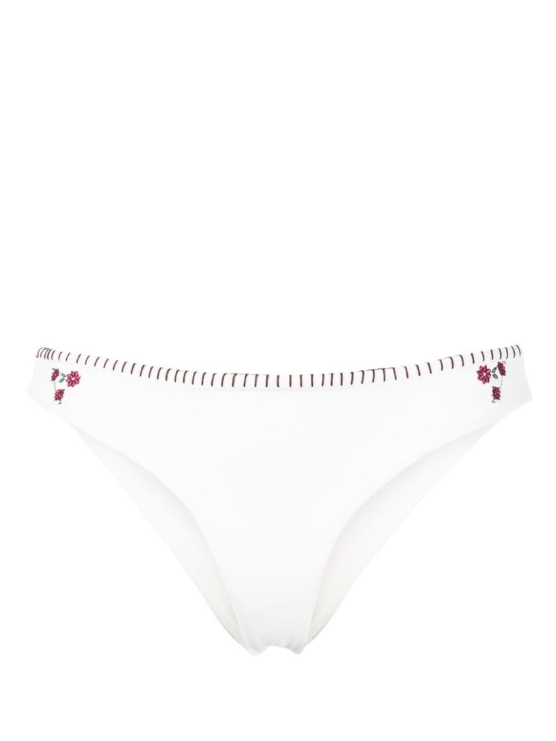 

Frankies Bikinis плавки бикини Sawyer с цветочной вышивкой, белый