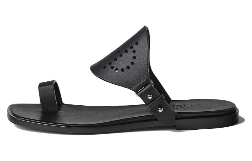 HERMES Женские быстросохнущие сандалии Hera из натуральной кожи, черные
