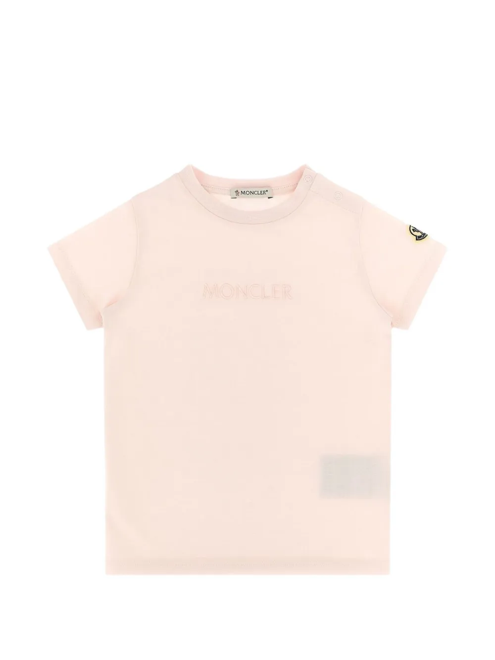 

Футболка с тисненым логотипом Moncler Enfant, розовый