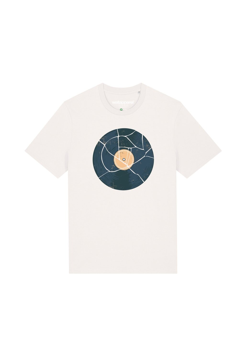 

Футболка с принтом BROKEN VINYL watapparel, белый