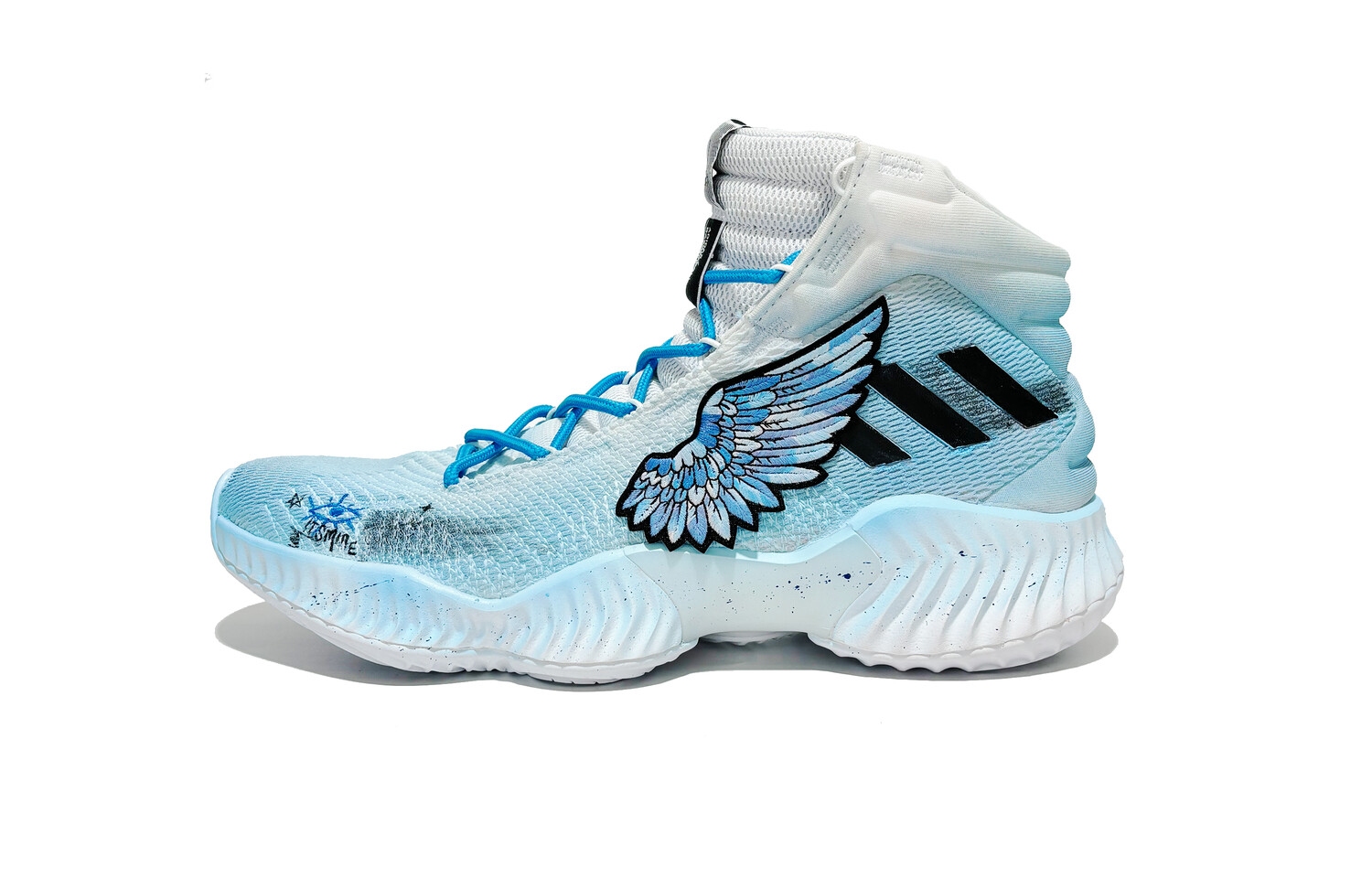 

Баскетбольные кроссовки Pro Bounce 2018 мужские, среднего размера, синие/белые Adidas