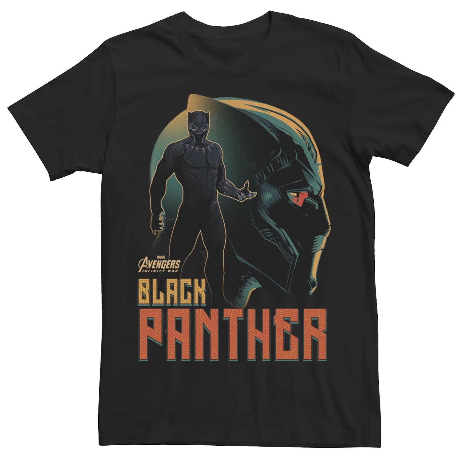 

Мужская футболка с рисунком профиля Black Panther Infinity War Marvel