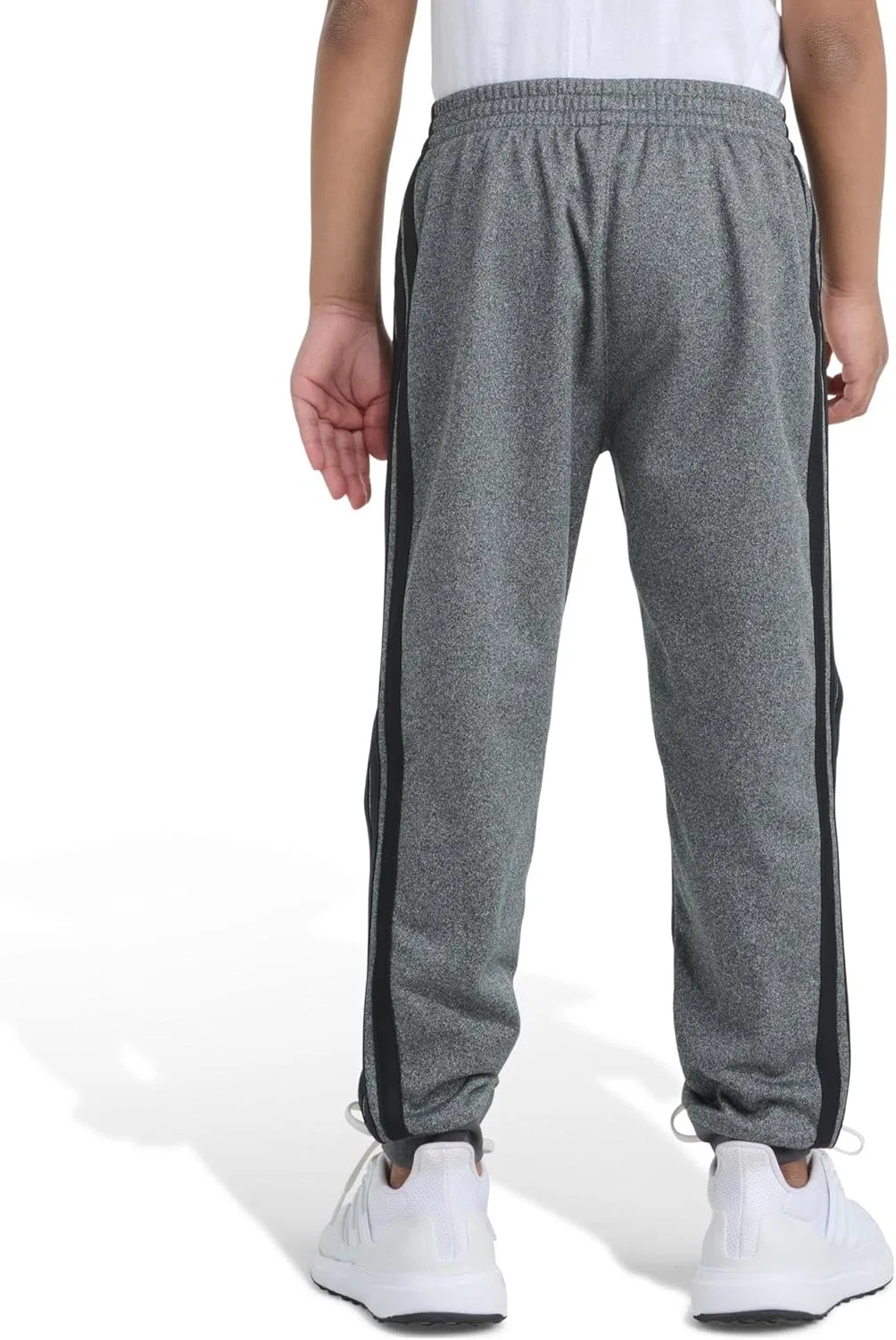 Детские спортивные брюки Adidas Tricot 3-Stripe Jogger, Dark Grey Heather — фото 4