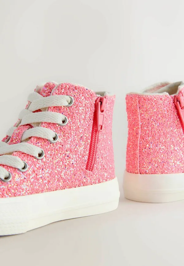 Массивные детские туфли стандартного размера Next, Pink Glitter — фото 4