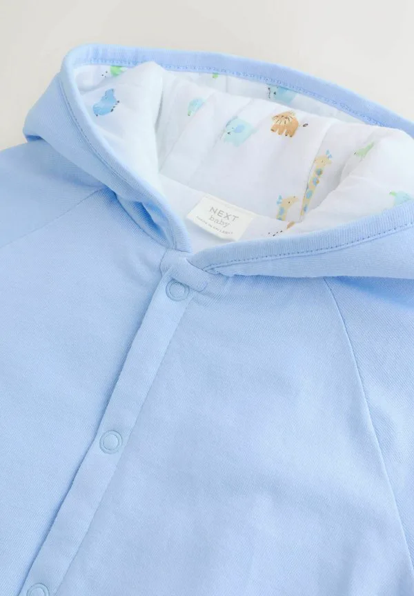 Короткое пальто с капюшоном стандартного кроя Next, Blue Jersey — фото 2
