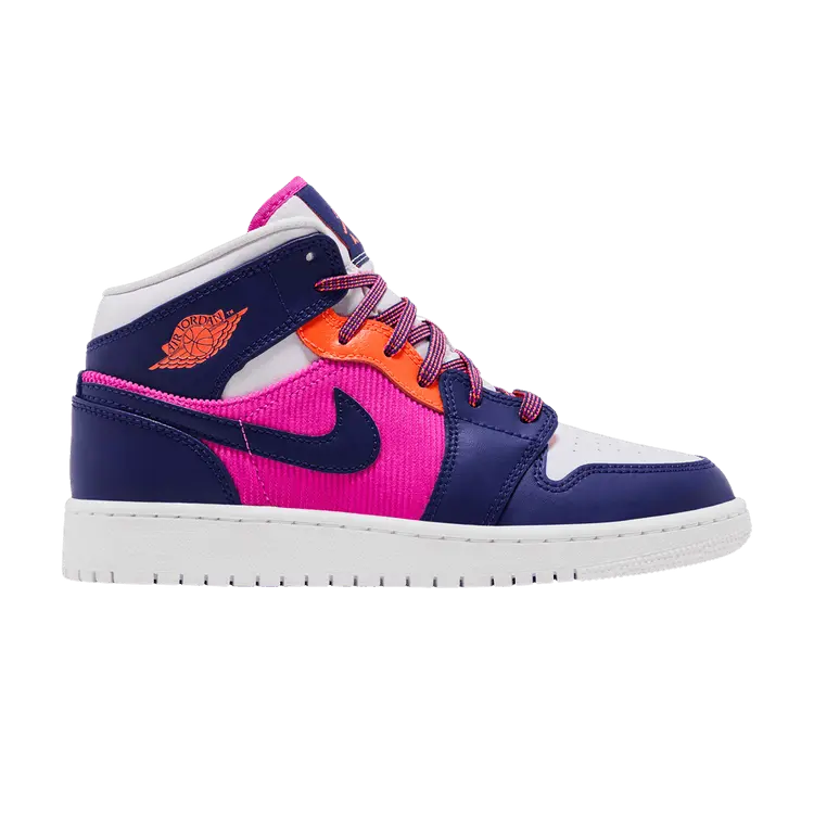

Кроссовки Air Jordan Air Jordan 1 Mid GS 'Regency Purple Fire Pink', розовый