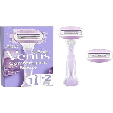 

Бритва Gillette Venus Comfortglide Breeze 1 ручка 2 сменных лезвия 3 лезвия Бережное бритье