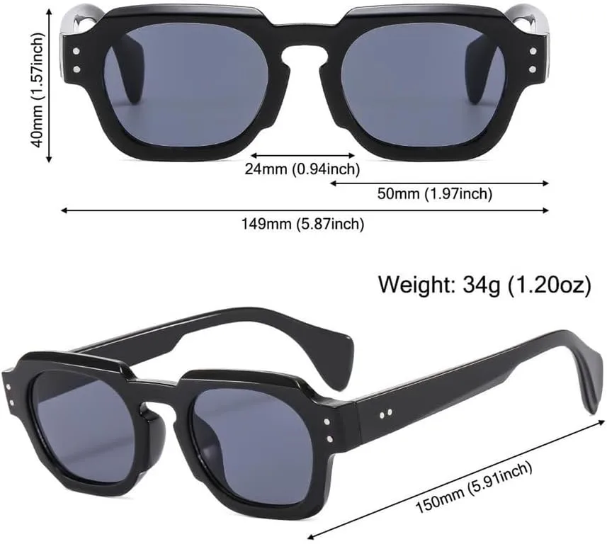 

Модные панк-солнцезащитные очки для женщин с защитой от УФ-излучения UV400, в стиле Y2K, с заклепками, винтажные очки для пляжа/путешествий/уличной моды KTUCN, 3