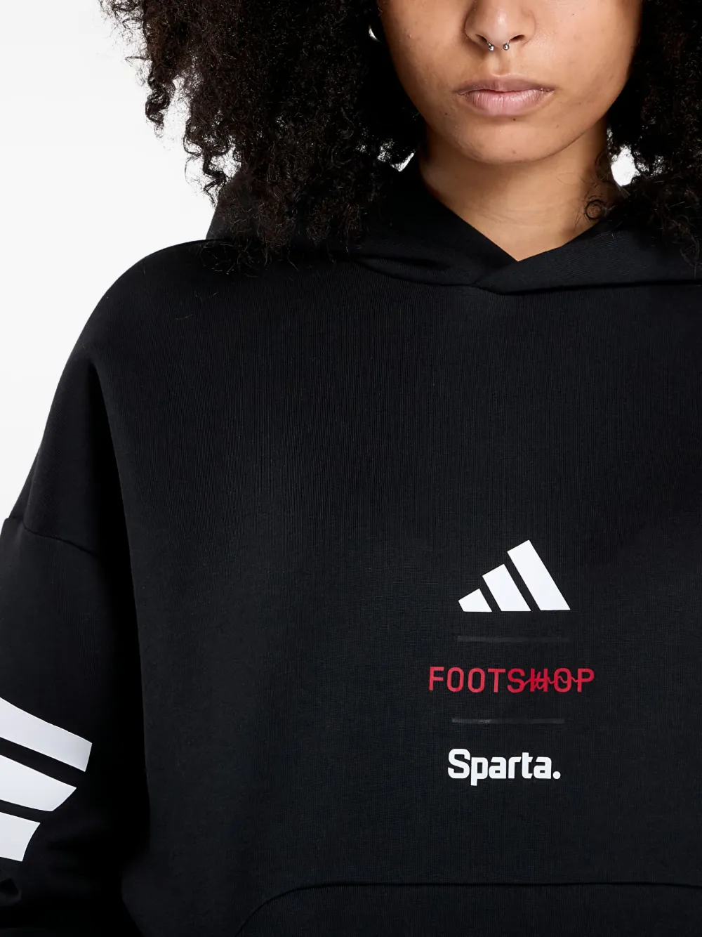 Толстовка с полосками X Footshop x Sparta Adidas, черный — фото 3