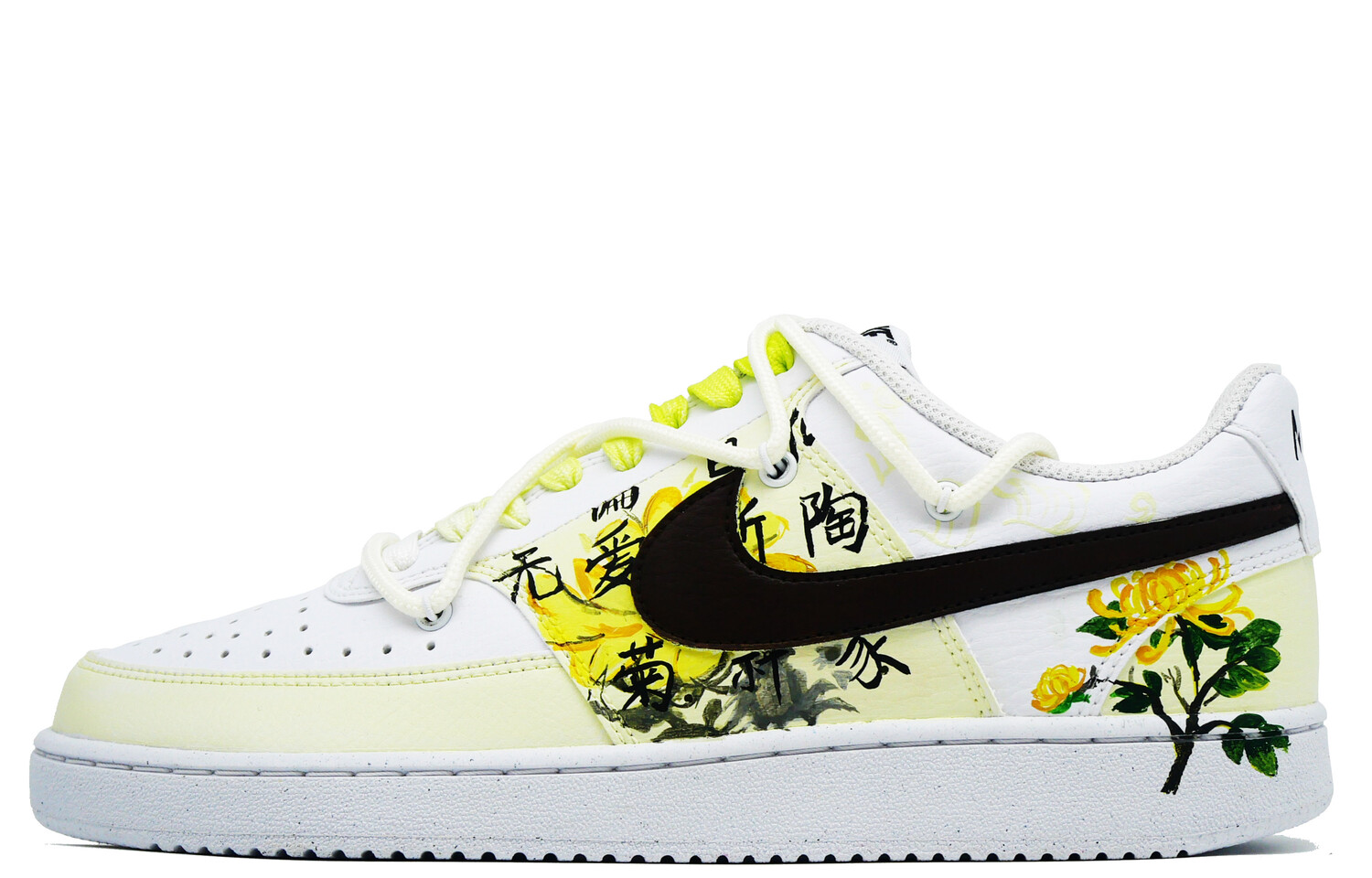 

Кроссовки Nike Court Vision 1 Skateboarding Shoes Women's Low-top Yellow/White, желтый