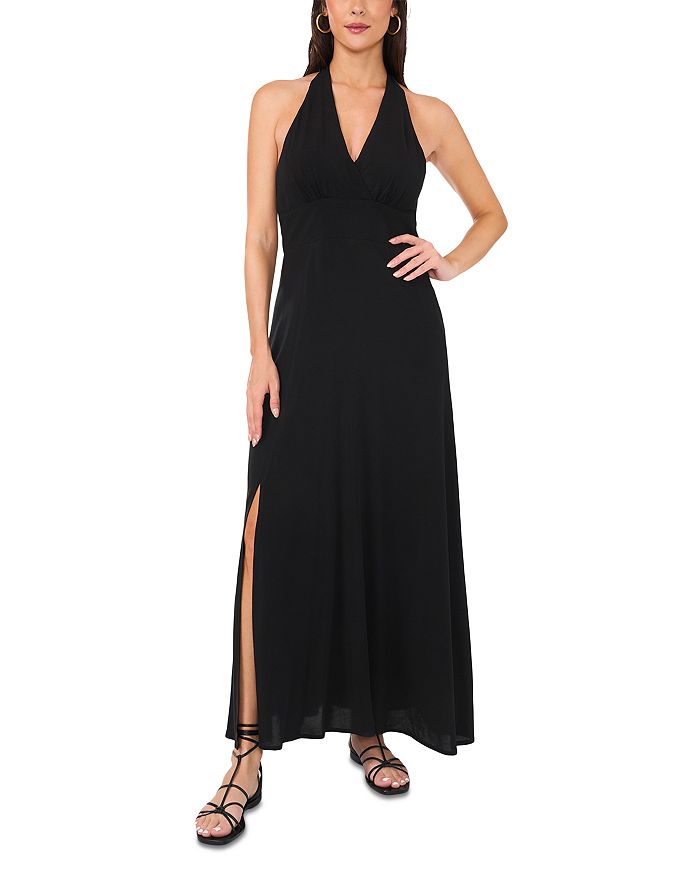 

Макси-платье с запахом и бисерной спинкой VINCE CAMUTO, черный