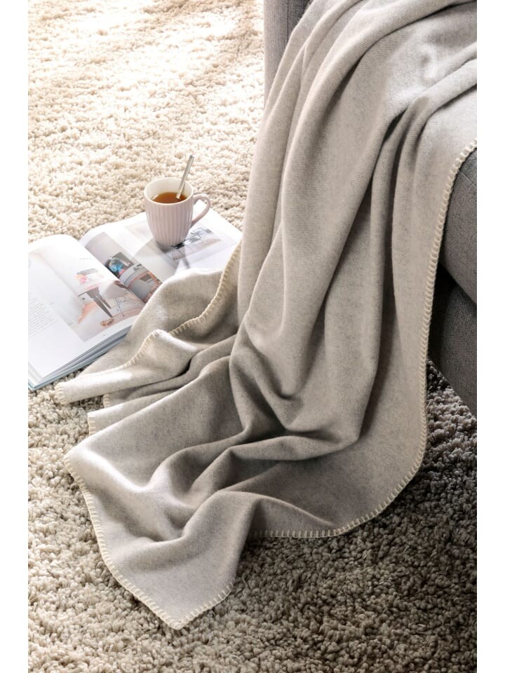 

Одеяло biederlack Wohn Wolle, цвет light grey
