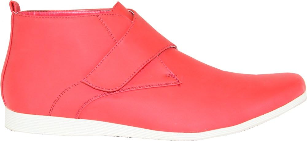 Мужские повседневные ботинки CORONADO CODY-7 Comfort Soft Desert Boots с миндалевидным носком и регулируемой пряжкой, красные, красный — фото 4