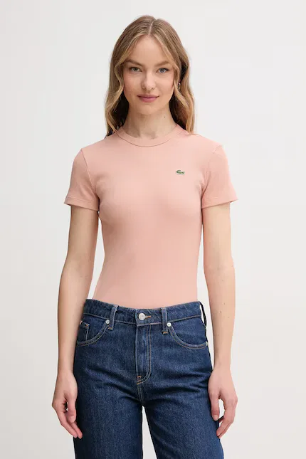 Футболка Lacoste Оранжевая с коротким рукавом