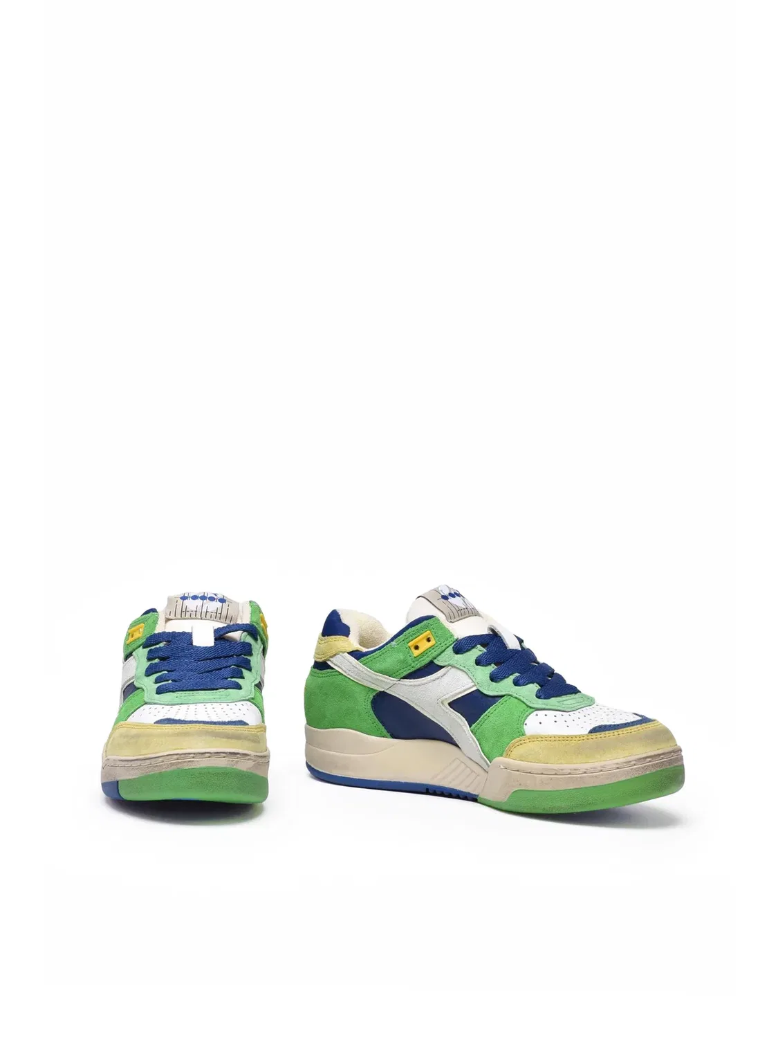 DIADORA HERITAGE Зеленые кожаные кроссовки из полиэстера B.560 — фото 2