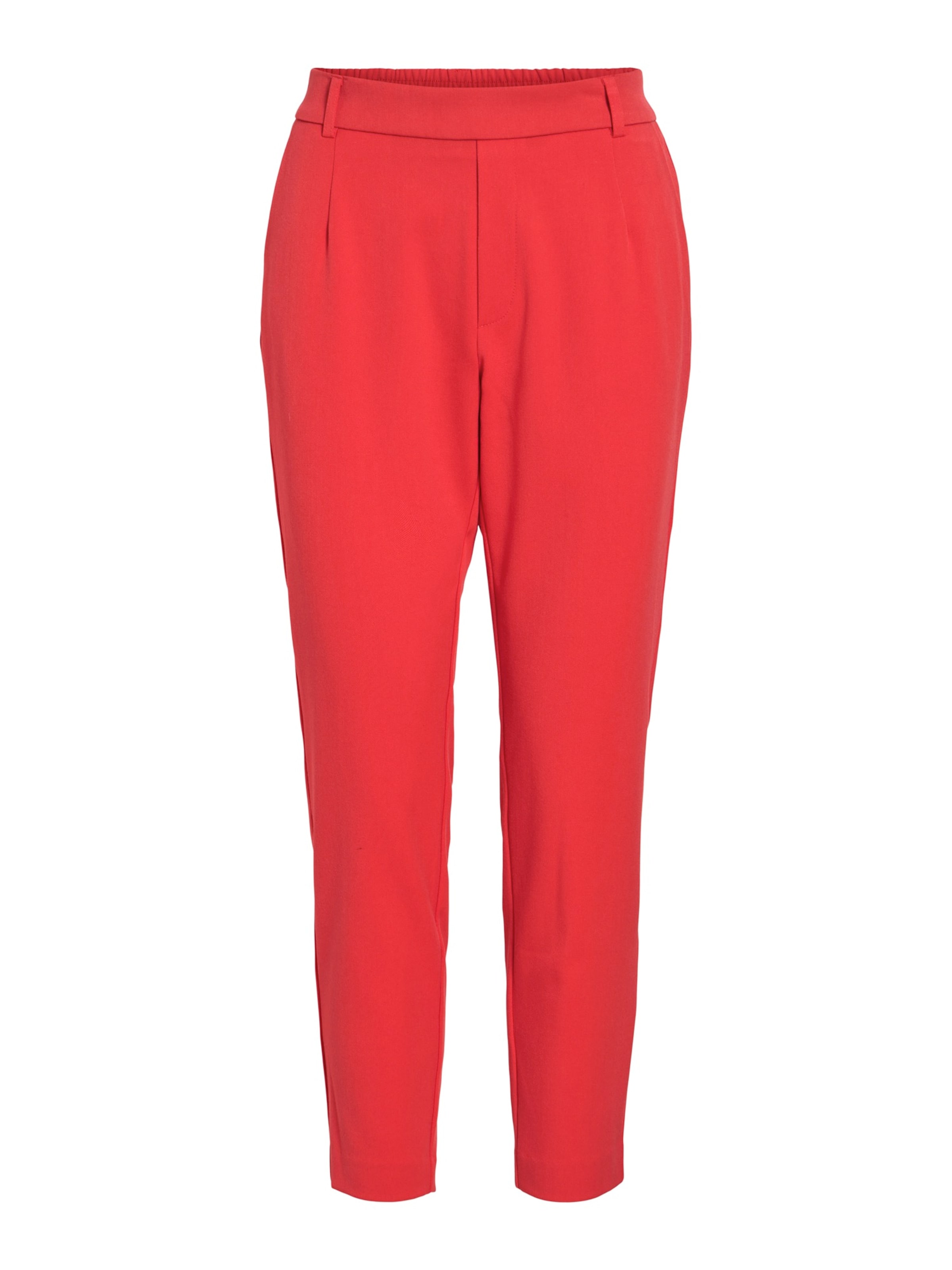 

VILA Брюки 'VIVarone' Slim fit с защипами спереди в красном цвете