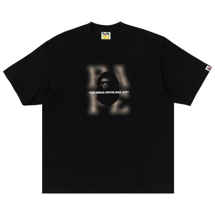 

Футболка BAPE Blur Logo Relaxed Fit Tee, Black
