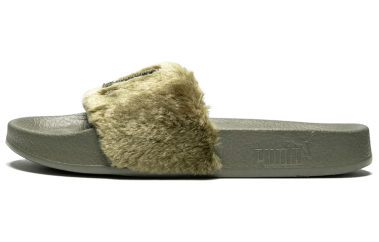 

Шлепанцы и сланцы PUMA Fenty X Fur Slide 'Burnt Olive' Women's