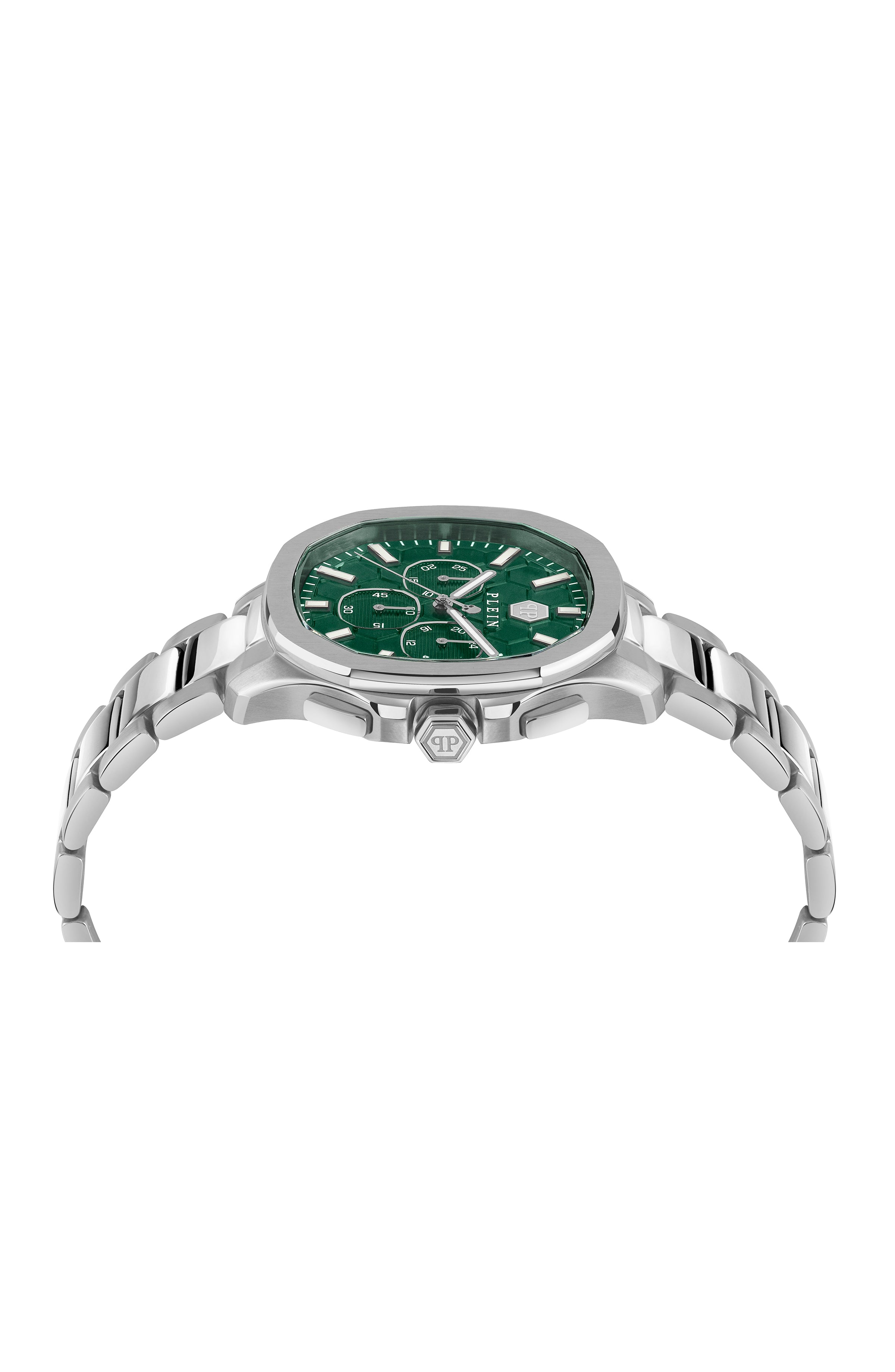 

$pectre Chrono Браслет Часы PHILIPP PLEIN, цвет silver/stainless steel/green