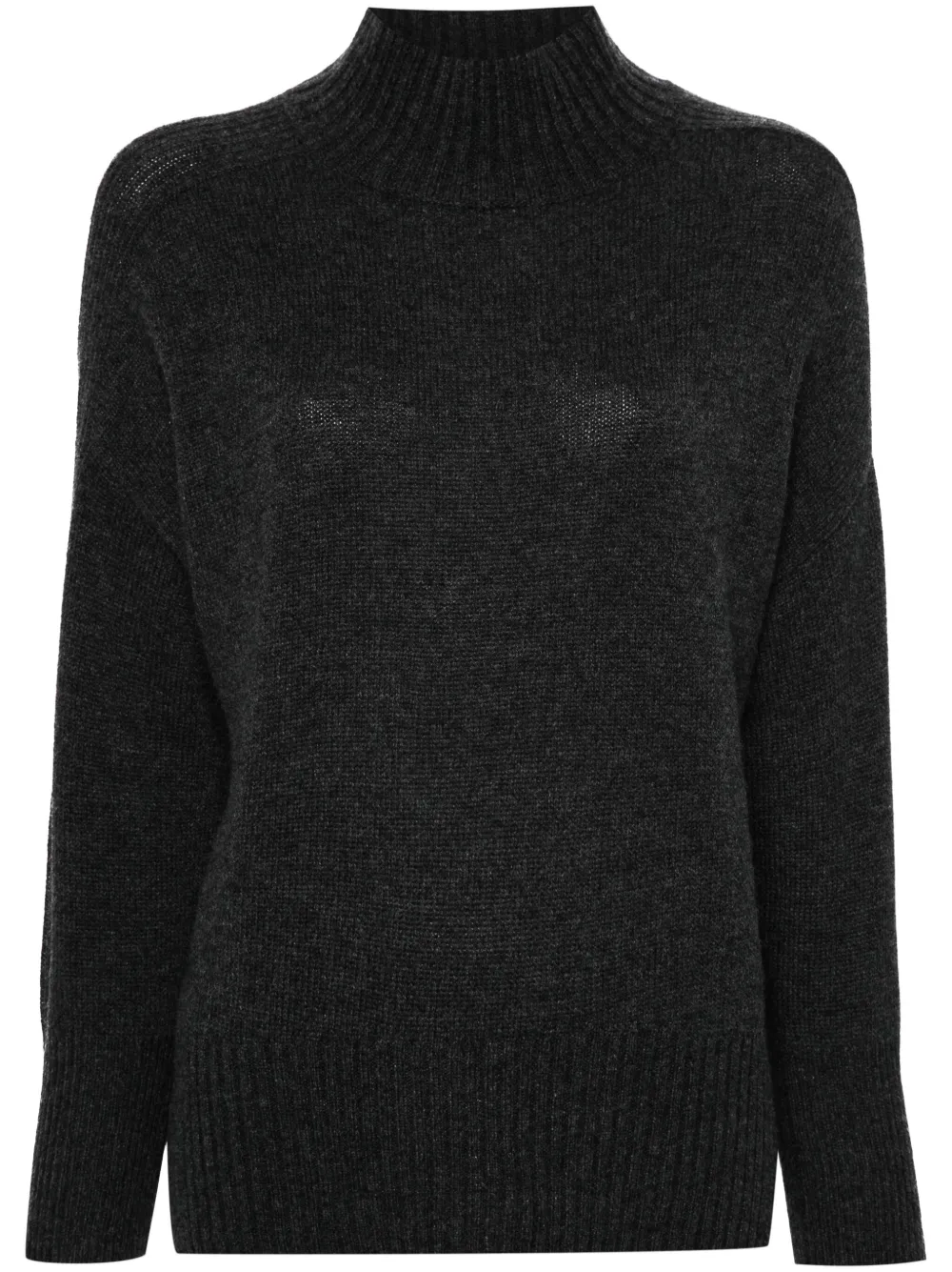 

Кашемировый свитер с высоким воротником ALLUDE, черный