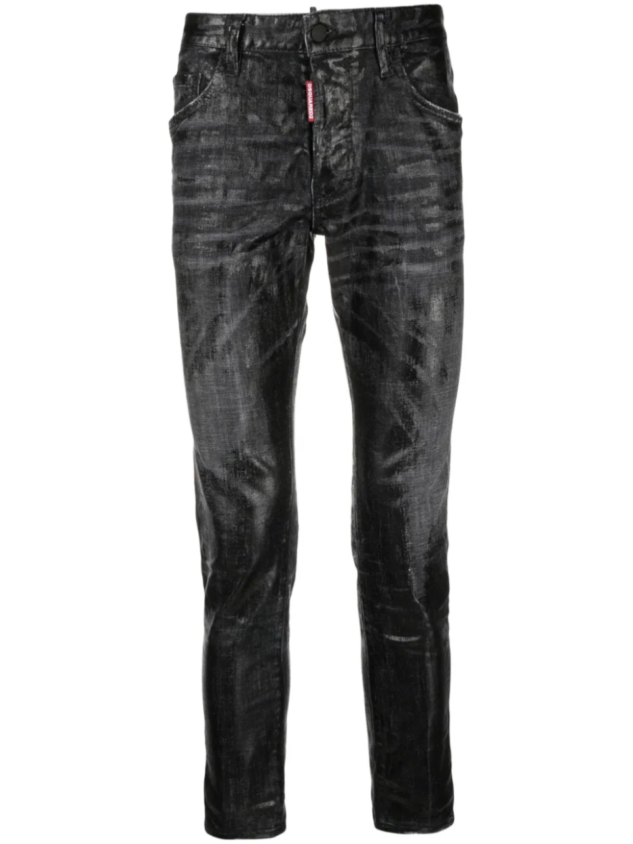 

DSQUARED2 джинсы скинни с прорезями, черный