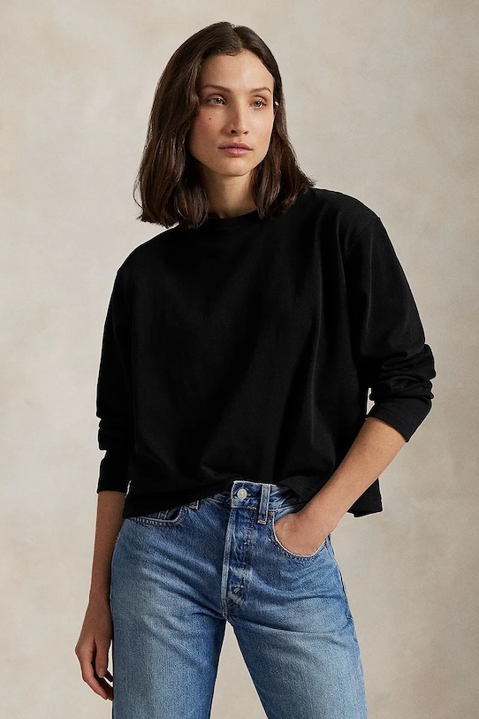 

Хлопковая водолазка Polo Ralph Lauren, черный