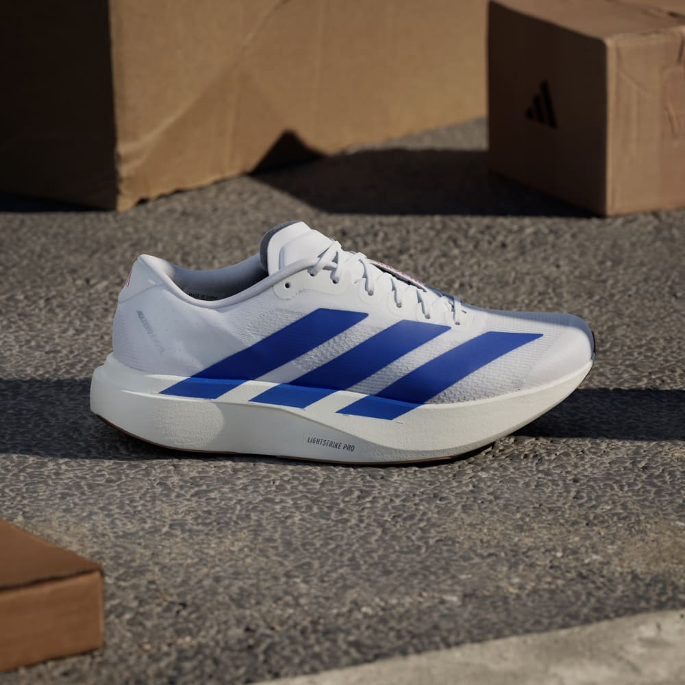 Кроссовки Adidas Adizero EVO SL Shoes, цвет Cloud White/Royal Blue/Pure Ruby — фото 3