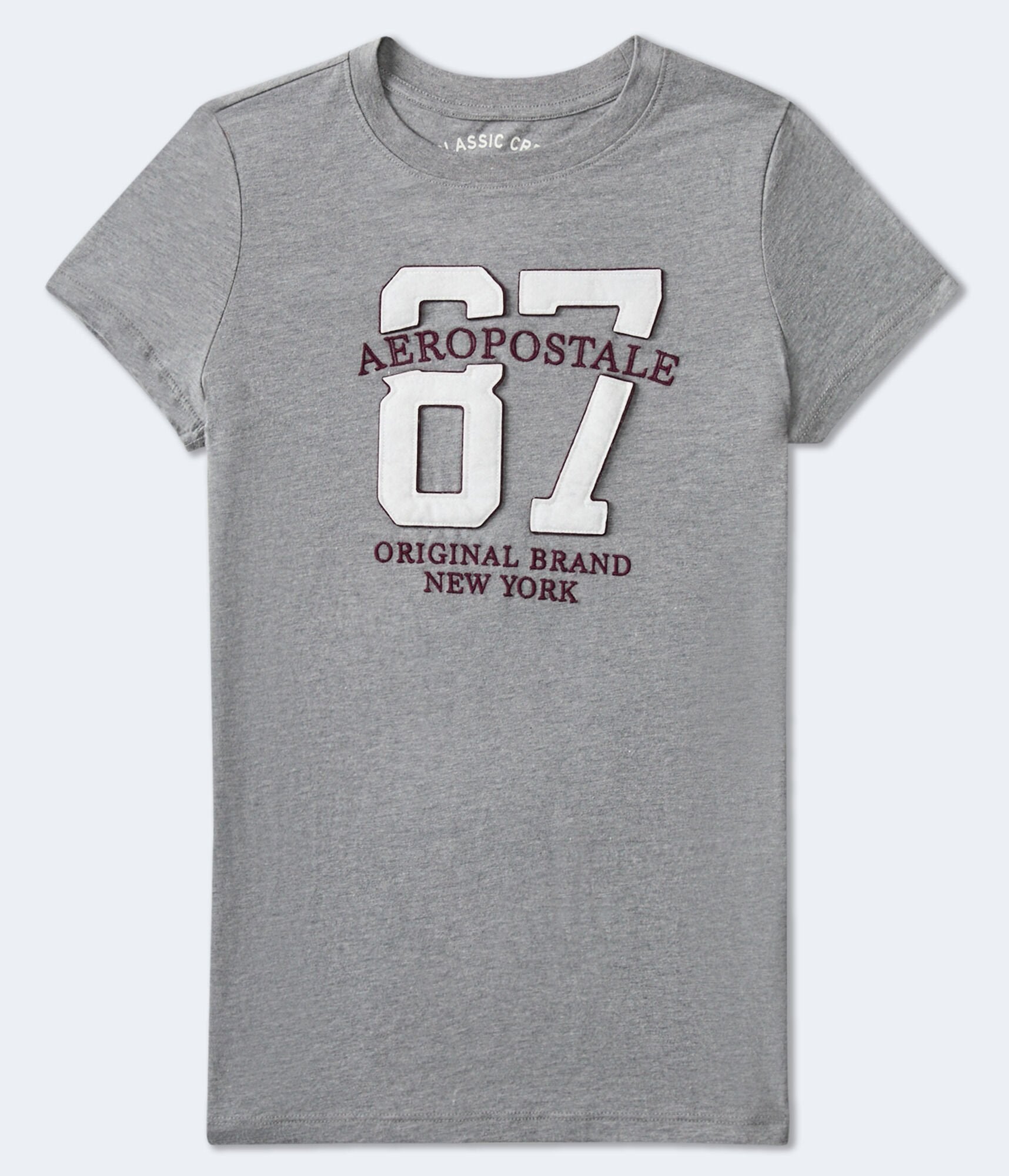 

Футболка Aeropostale 87 с графической аппликацией, цвет medium gray