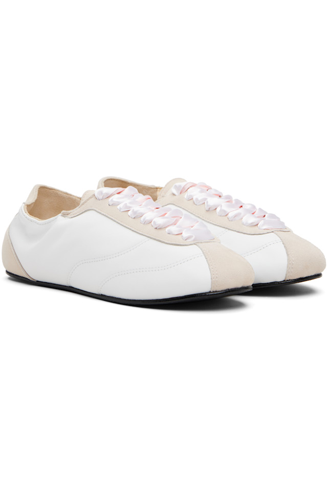Шелковые теннисные кроссовки Repetto, белый — фото 4