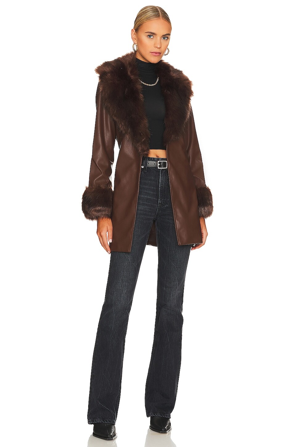 

Куртка Show Me Your Mumu Penny Lane Faux Leather, цвет Chocolate