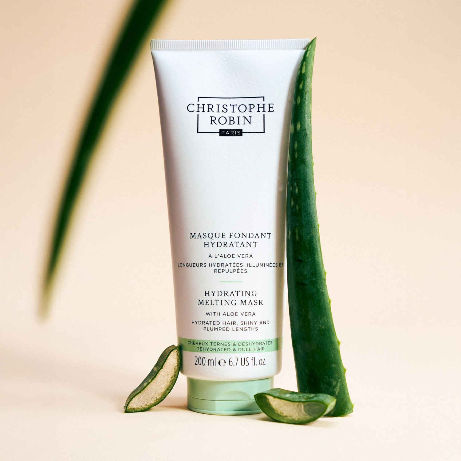 Маска для волос hydrating melting mask with aloe vera Christophe Robin, объем 200 мл — фото 3