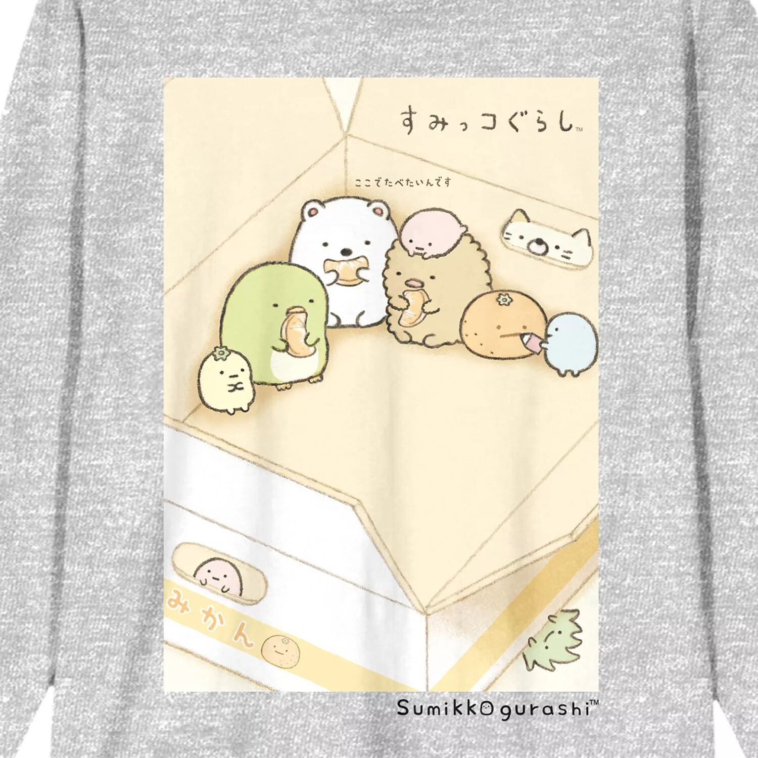 

Мужская серая футболка с длинными рукавами и рисунком Sumikko Gurashi Cute Corner Licensed Character, Серый, Мужская серая футболка с длинными рукавами и рисунком Sumikko Gurashi Cute Corner Licensed Character