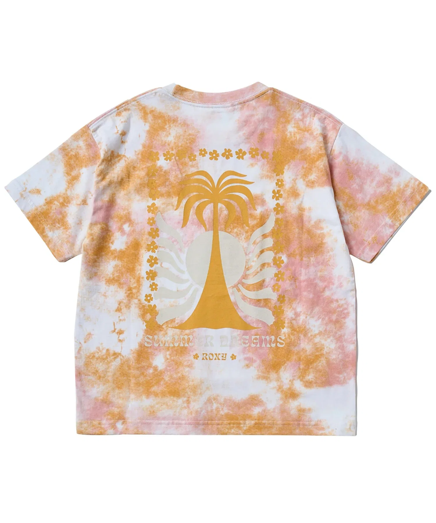 Детская футболка ROXY MINI SUMMER DREAMS с тай-дай принтом и принтом на спине