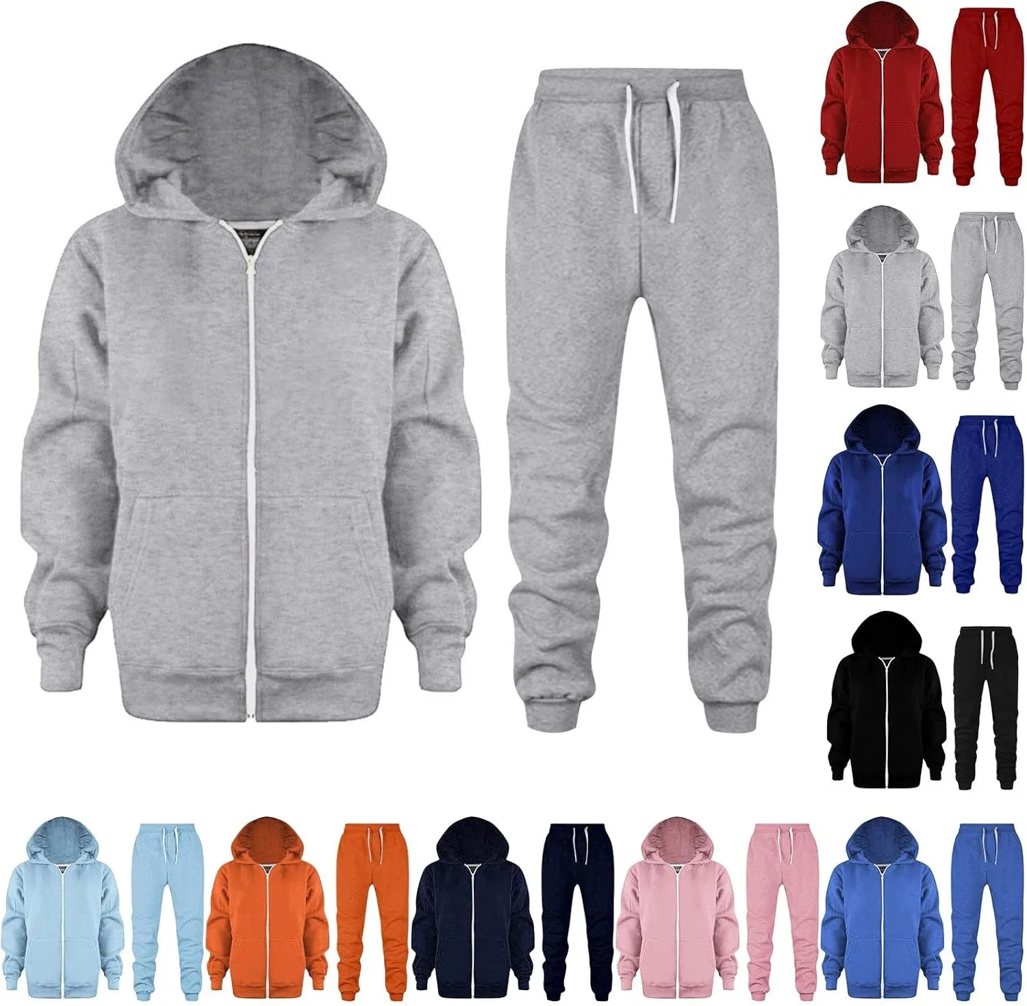 Спортивный костюм для мальчиков, толстовка и штаны, Generic, Light Gray