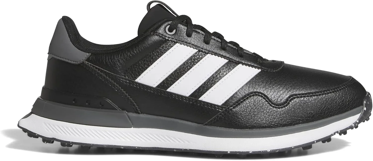 Мужские кожаные кроссовки Adidas S2g 26, черный/белый/серый — фото 3