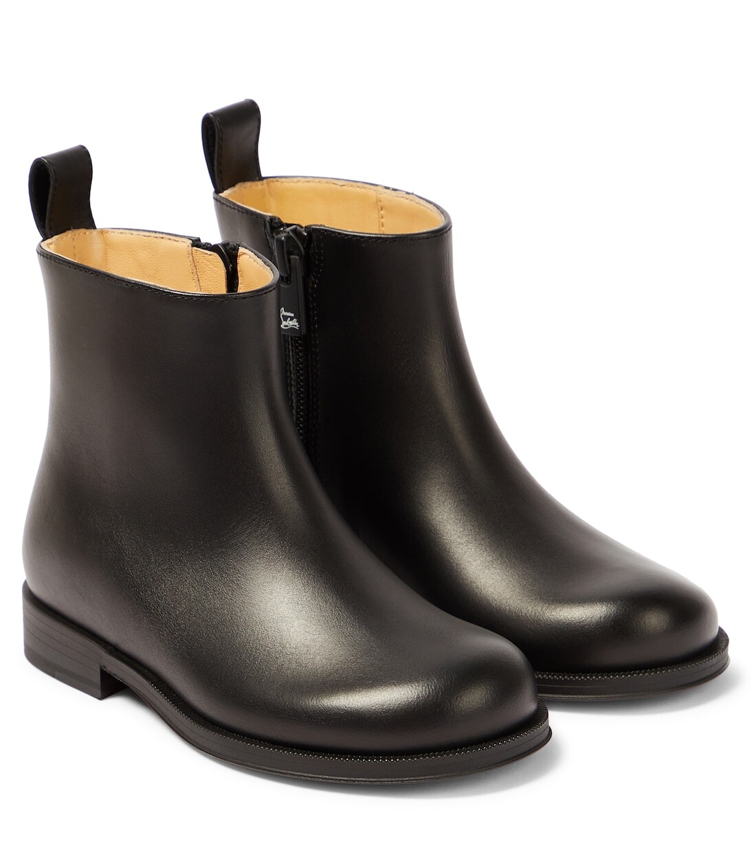 

Кожаные ботильоны bootynou Christian Louboutin Kids, черный