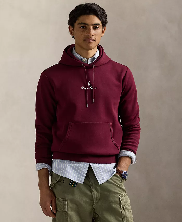 

Мужская худи с логотипом Double-Knit Polo Ralph Lauren, красный