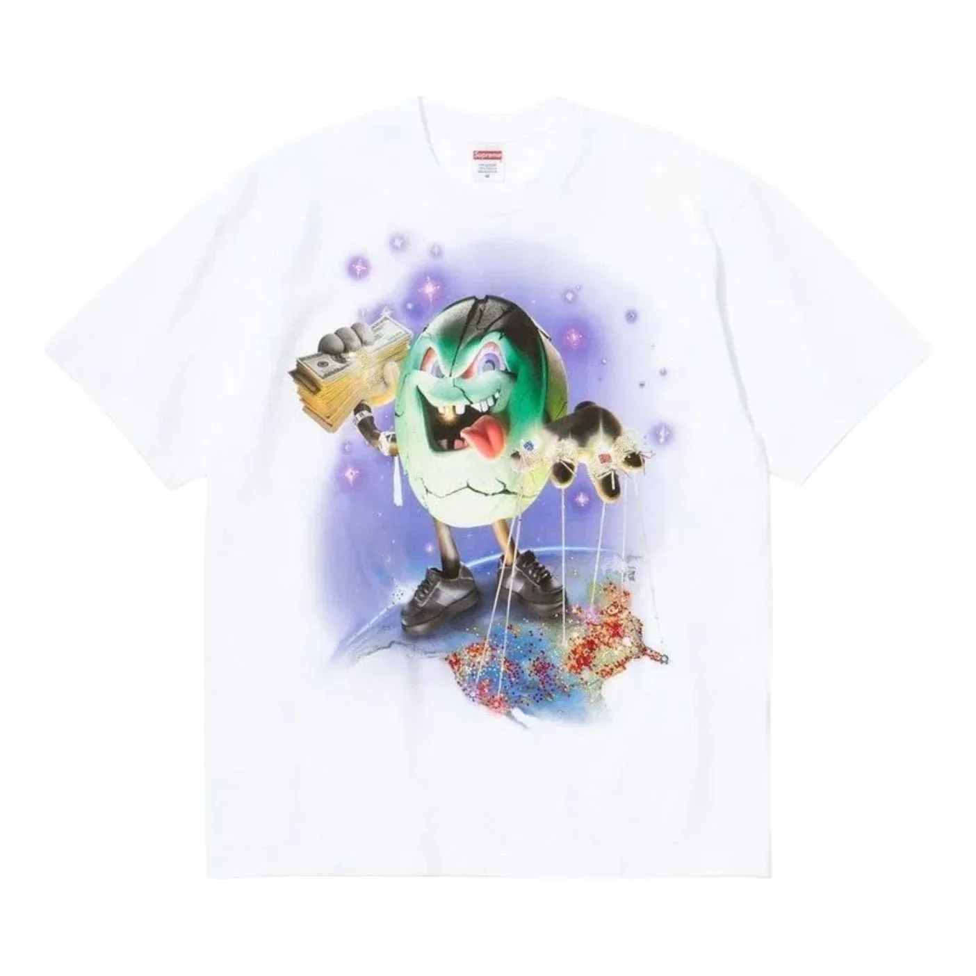 Футболка Supreme x SALEM SS26 S/S, белая, SUP-SS26-271-WHT