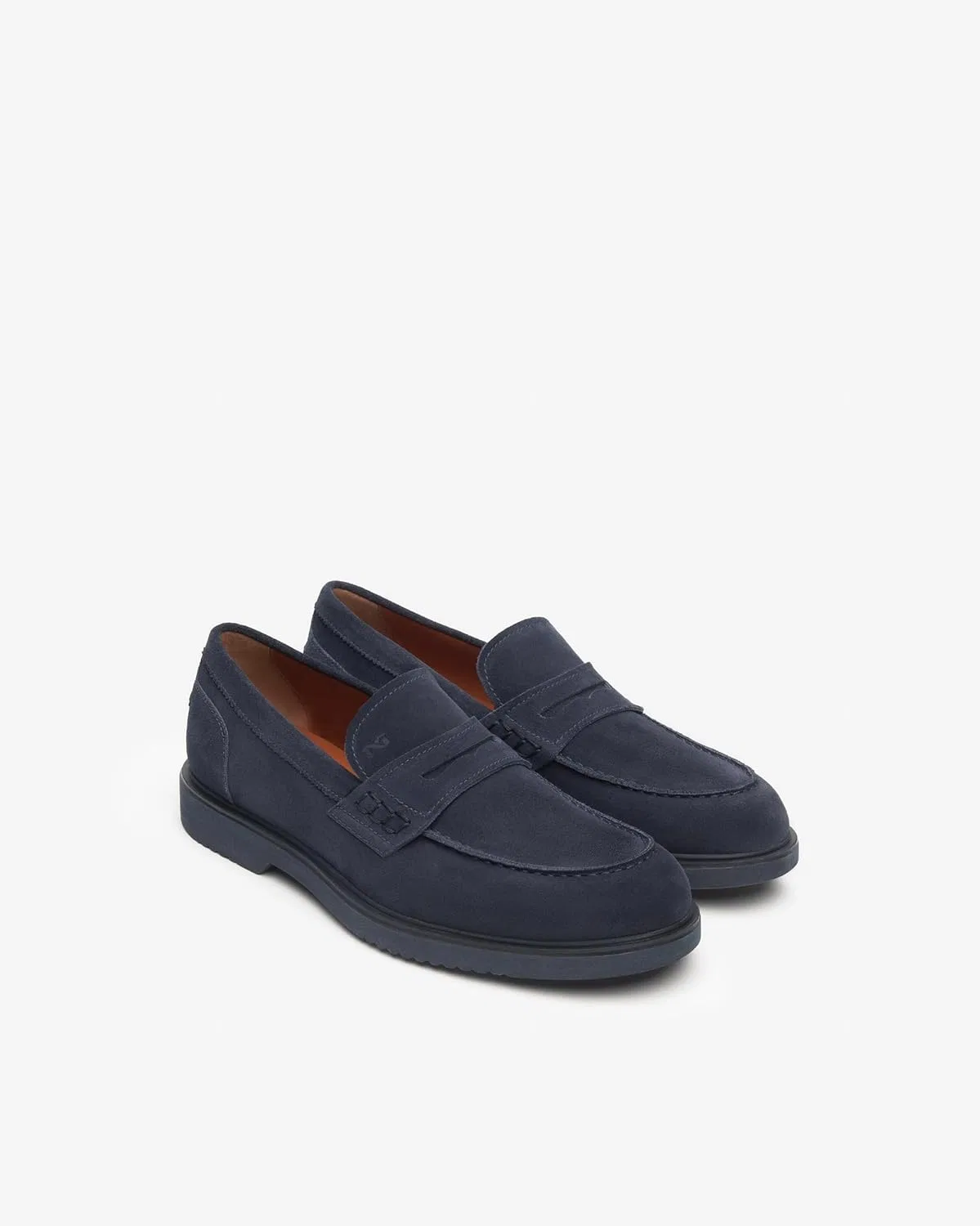 Nero Giardini E500610U Мужские замшевые мокасины, Indigo — фото 3
