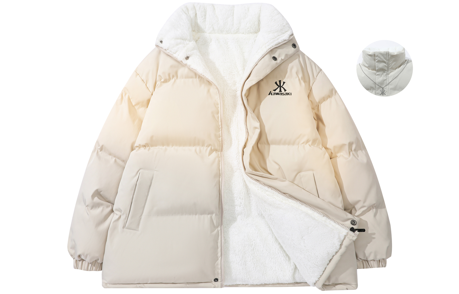 

Пуховик Unisex Kawasaki, Бордовый/Бордовый (версия с логотипом)