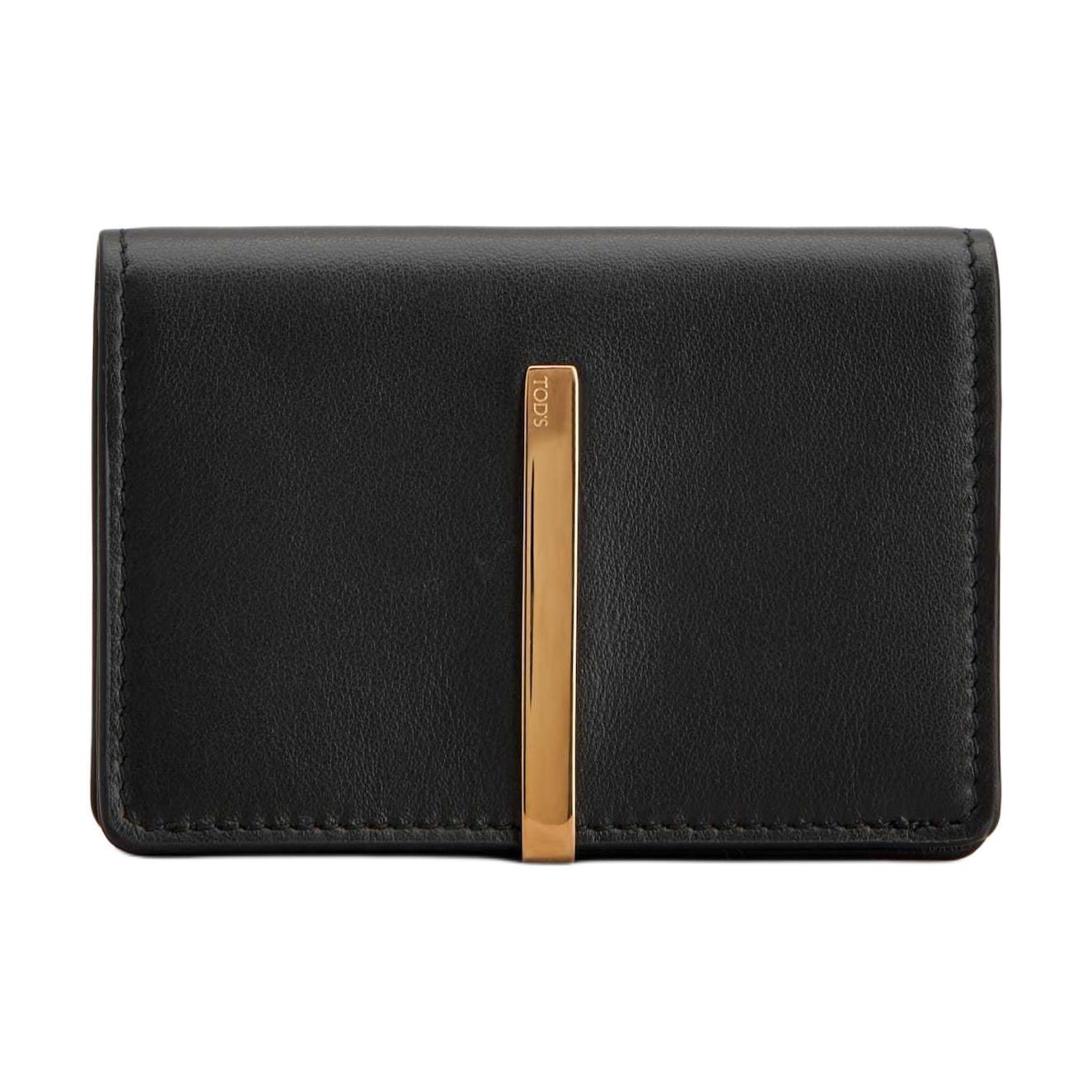 

TOD'S Женский кардхолдер из телячьей кожи черный